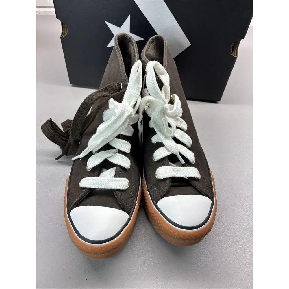 Converse Chuck Taylor All Star EVA Lift Hi Brown/White Suede Kids 5 A13366C